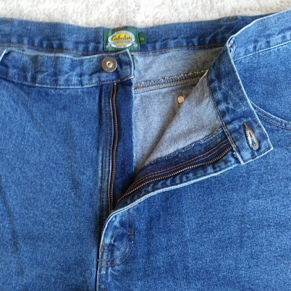 Cabela's Carpenter Cotton Jean Shorts 50 Blue - Picture 12 of 15